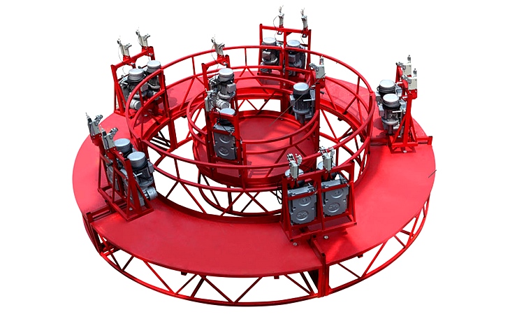 煙囪、井道施工作業吊籃