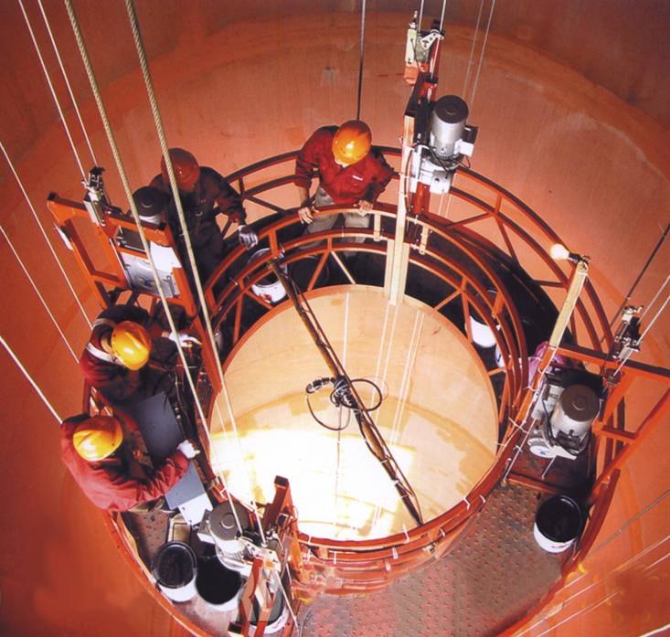 煙囪、井道施工作業吊籃02